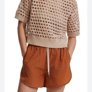 VARLEY Open Stitch Short Sleeve Sweater size Large